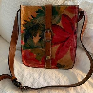 Patricia Nash Leather Crossbody Bag Spring Multi